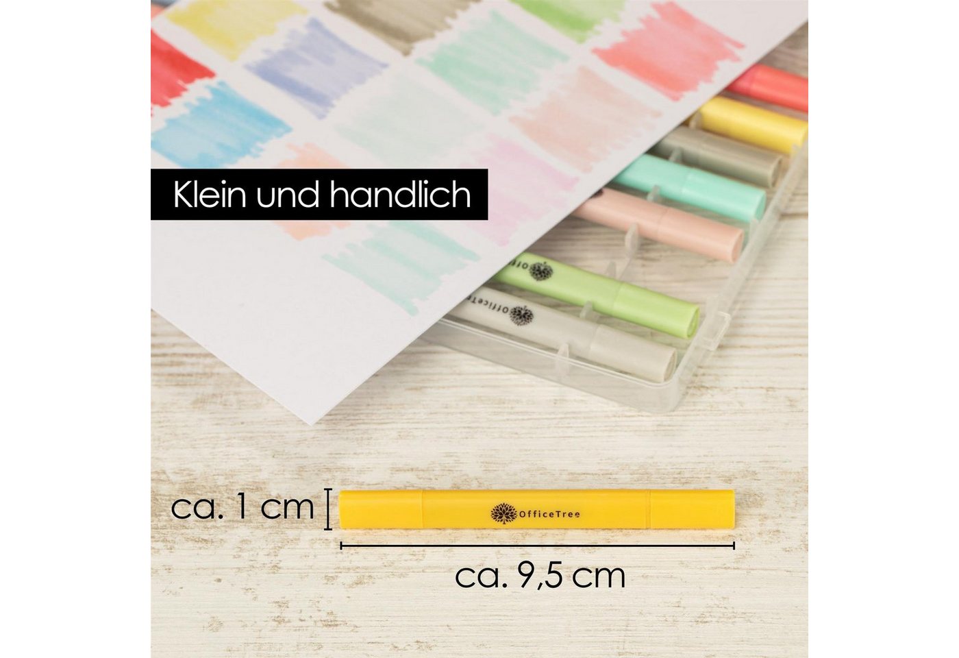 Thumbnail - OfficeTree Marker OfficeTree Mini Twin Marker Pastell Farben (wp), (Set 16-tlg)