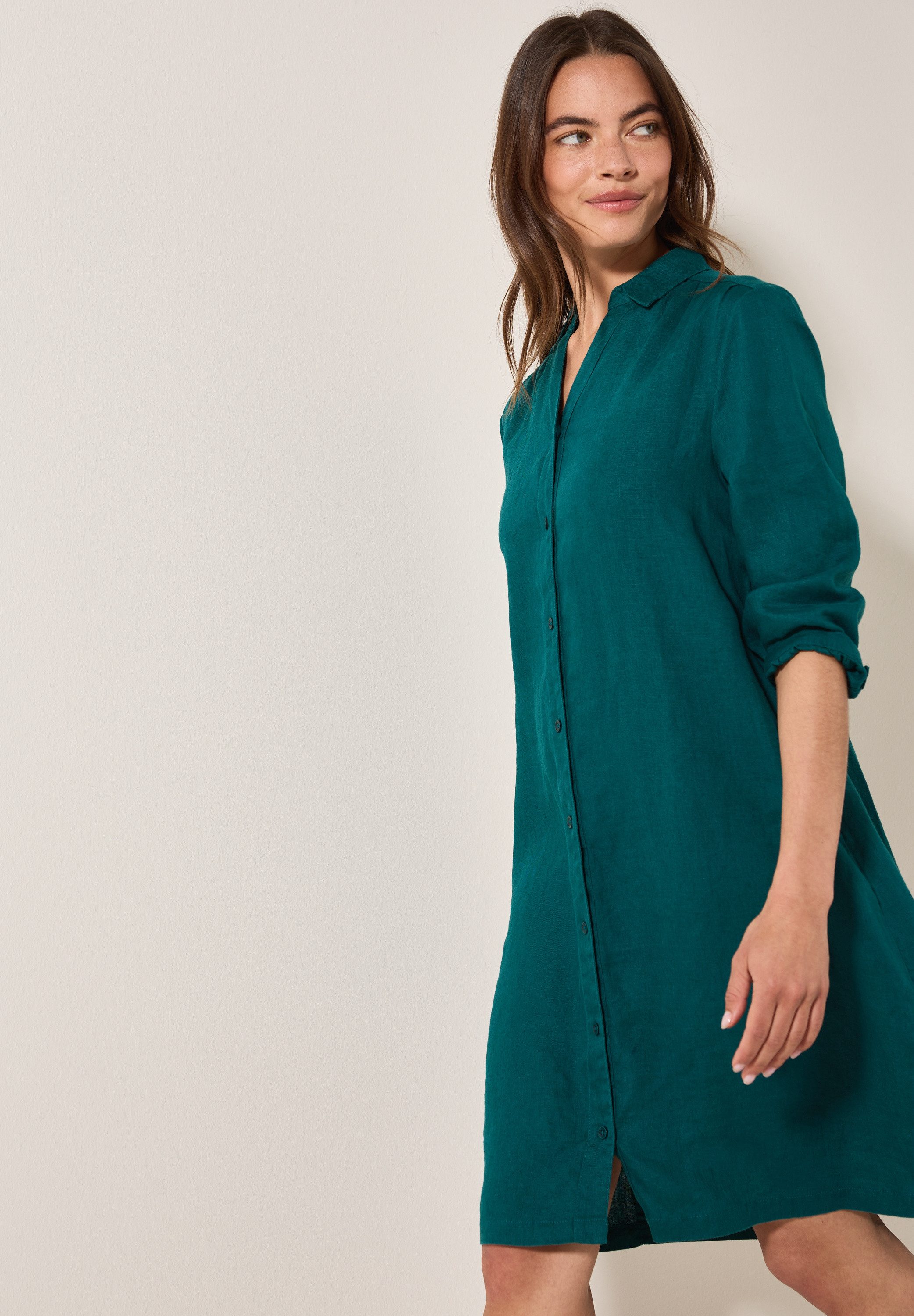 CECIL Blusenkleid aus Leinen und mit 3/4-Arm