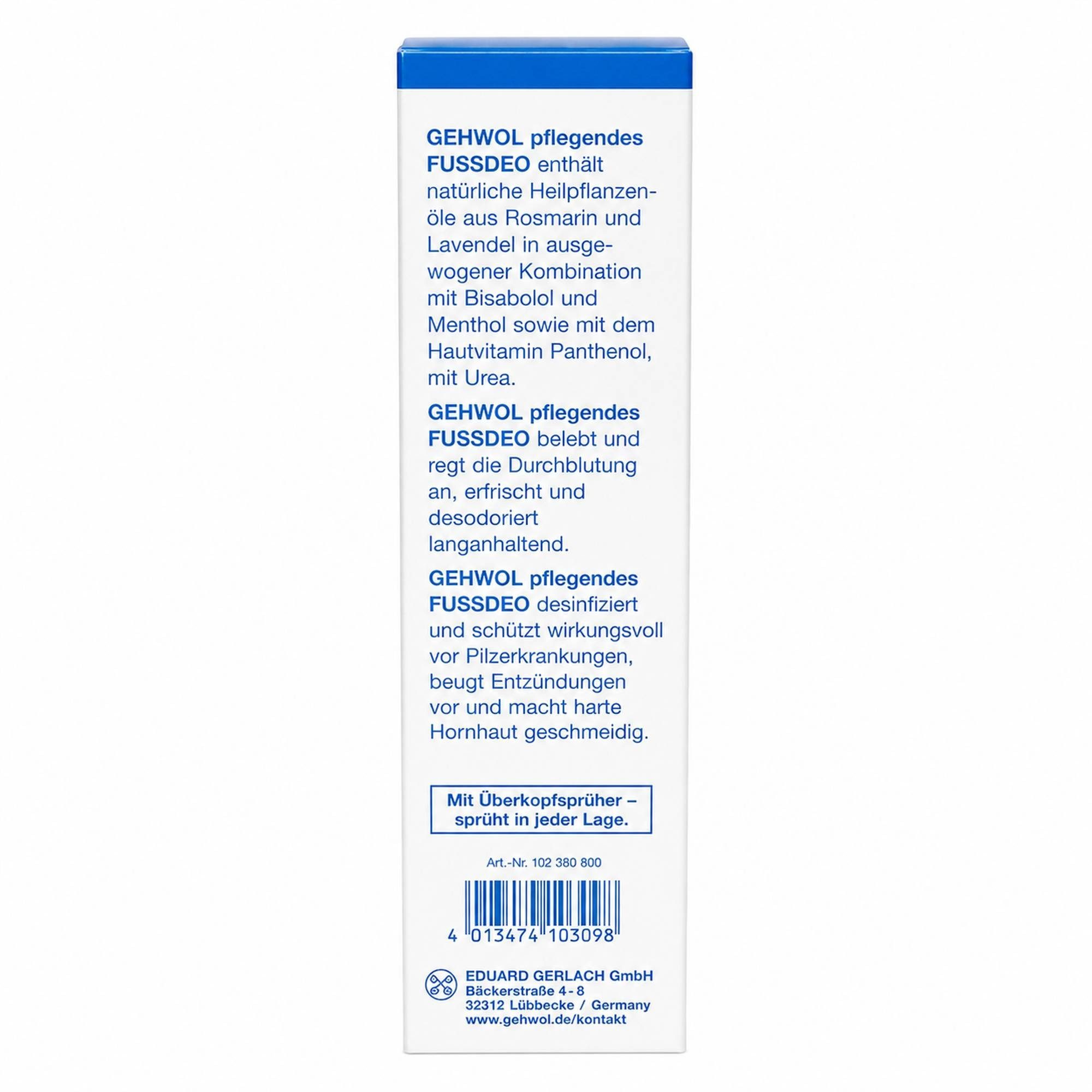 Eduard Gerlach GmbH Fußpflegespray GEHWOL pflegendes Fußdeo Pumpspray