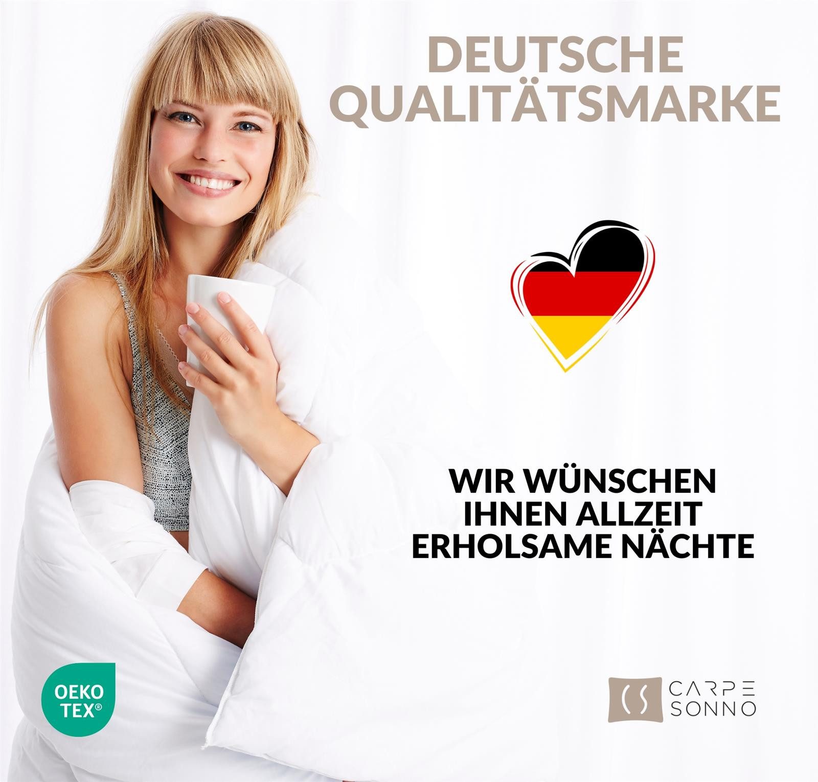 Carpe Sonno Microfaserbettdecke 4 Jahreszeiten Bettdecke Winter Sommer 135x200 155x220 200x200 200x220, Füllung: Thermofill/Hohlfaser silikonisiert, Bezug: Micr – Bild 5 von 5
