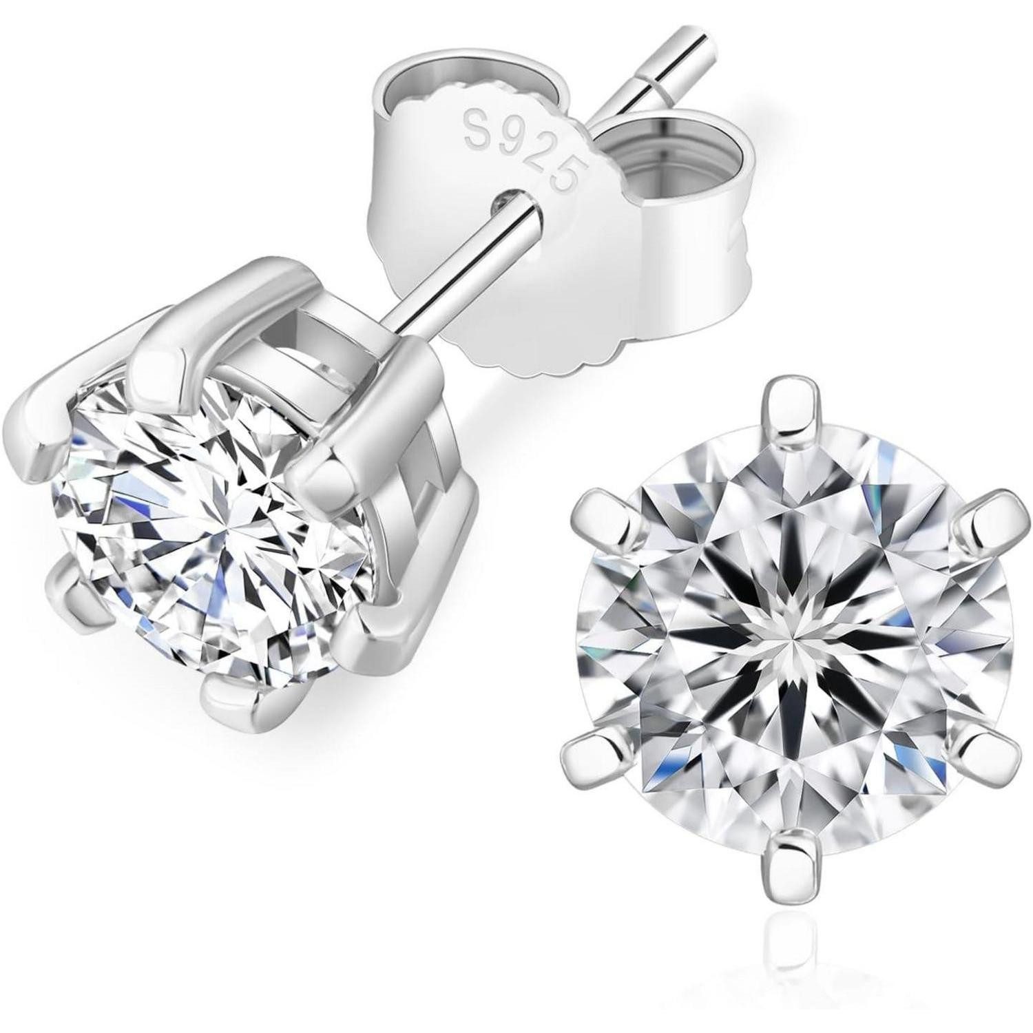 LuxusKollektion Schmuckset Moissanite Ohrringe 925 Silber Damen VVS1 D 1,6c günstig online kaufen