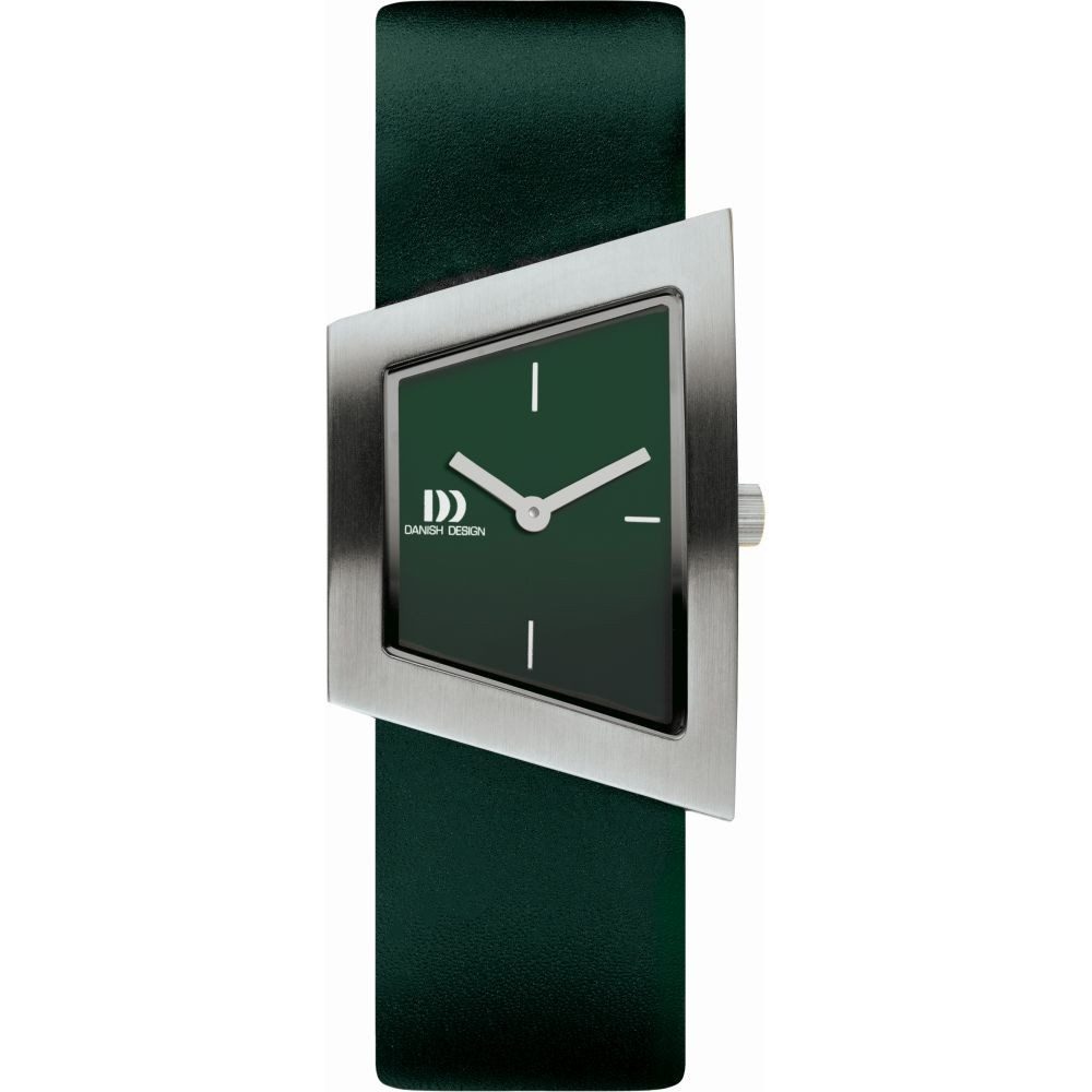 Danish Design Quarzuhr DANISH DESIGN Damen Armbanduhr SQUEEZY IV33Q1207 grün B.26mm Lederband