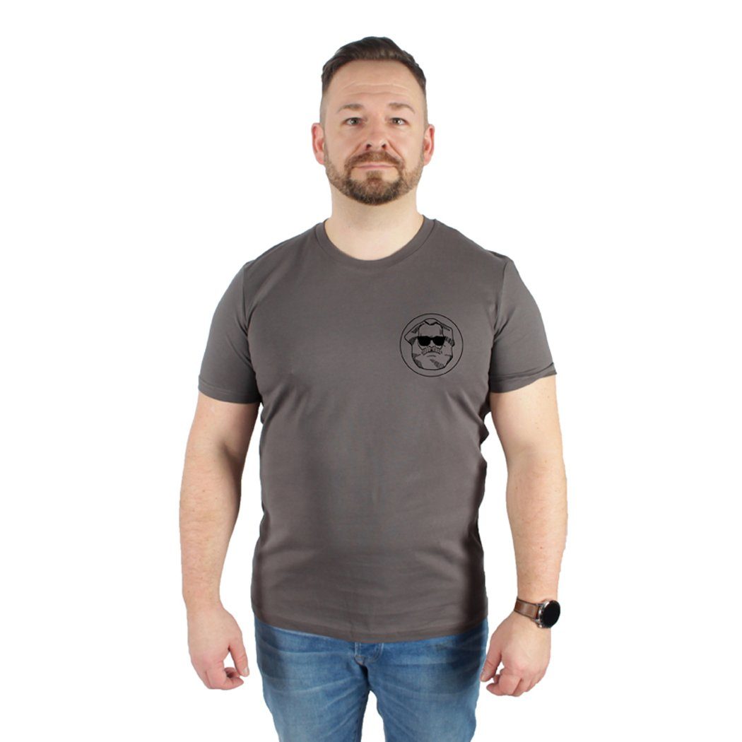 karlskopf Print-Shirt CLASSIC Herren T-Shirt Bedruckt in Deutschland, Hohe Waschbeständigkeit, Hohe Farbbrillianz Anthrazit