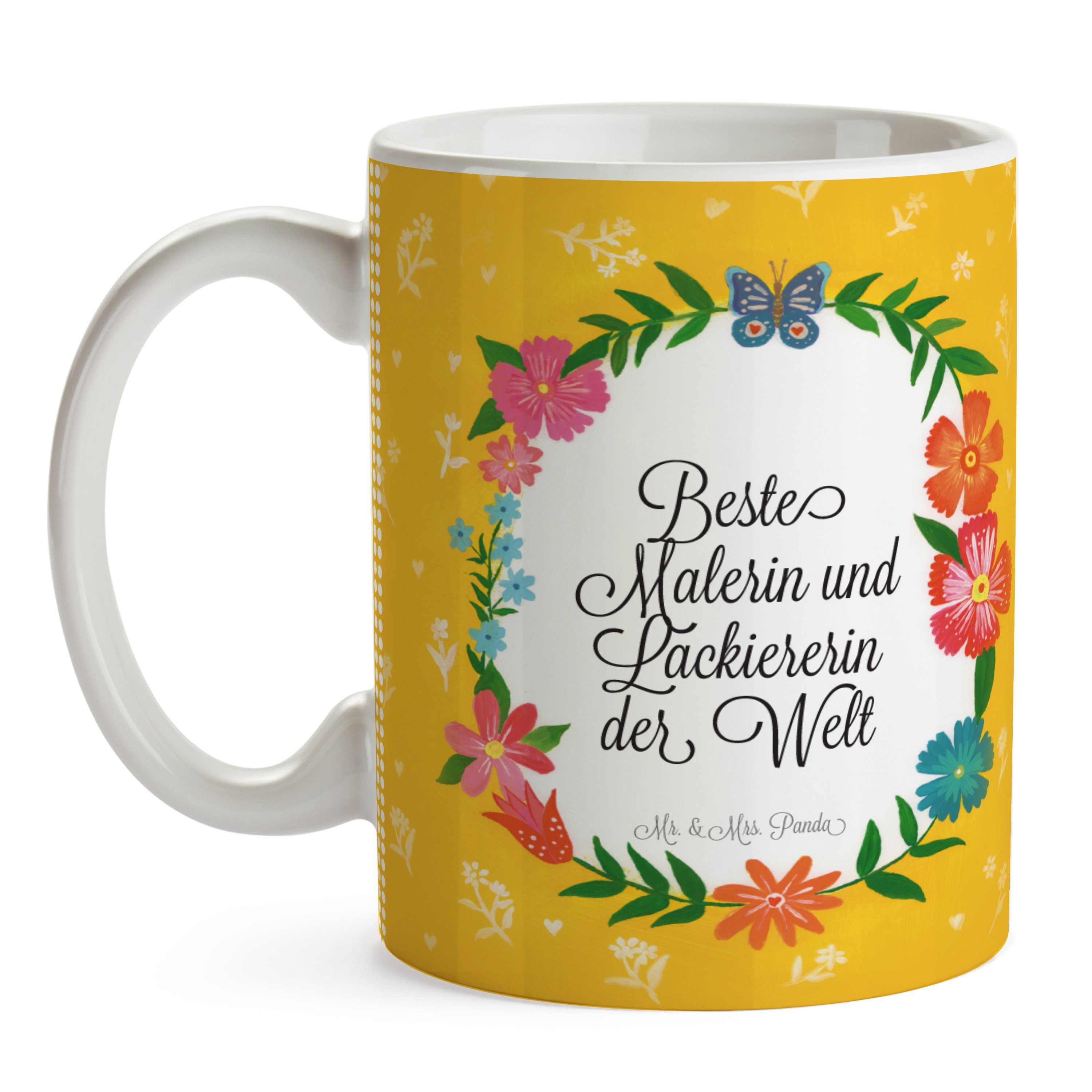 Lackiererin Panda Geschenk, Abschluss, & Mrs. Keramik Malerin Keramiktasse, und Tasse - Mr. Geschenk,