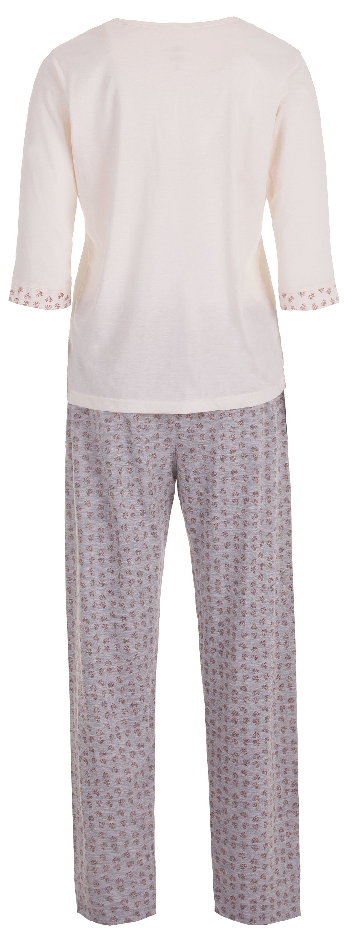 zeitlos Schlafanzug Pyjama Set Arm - off-white Heart 3/4
