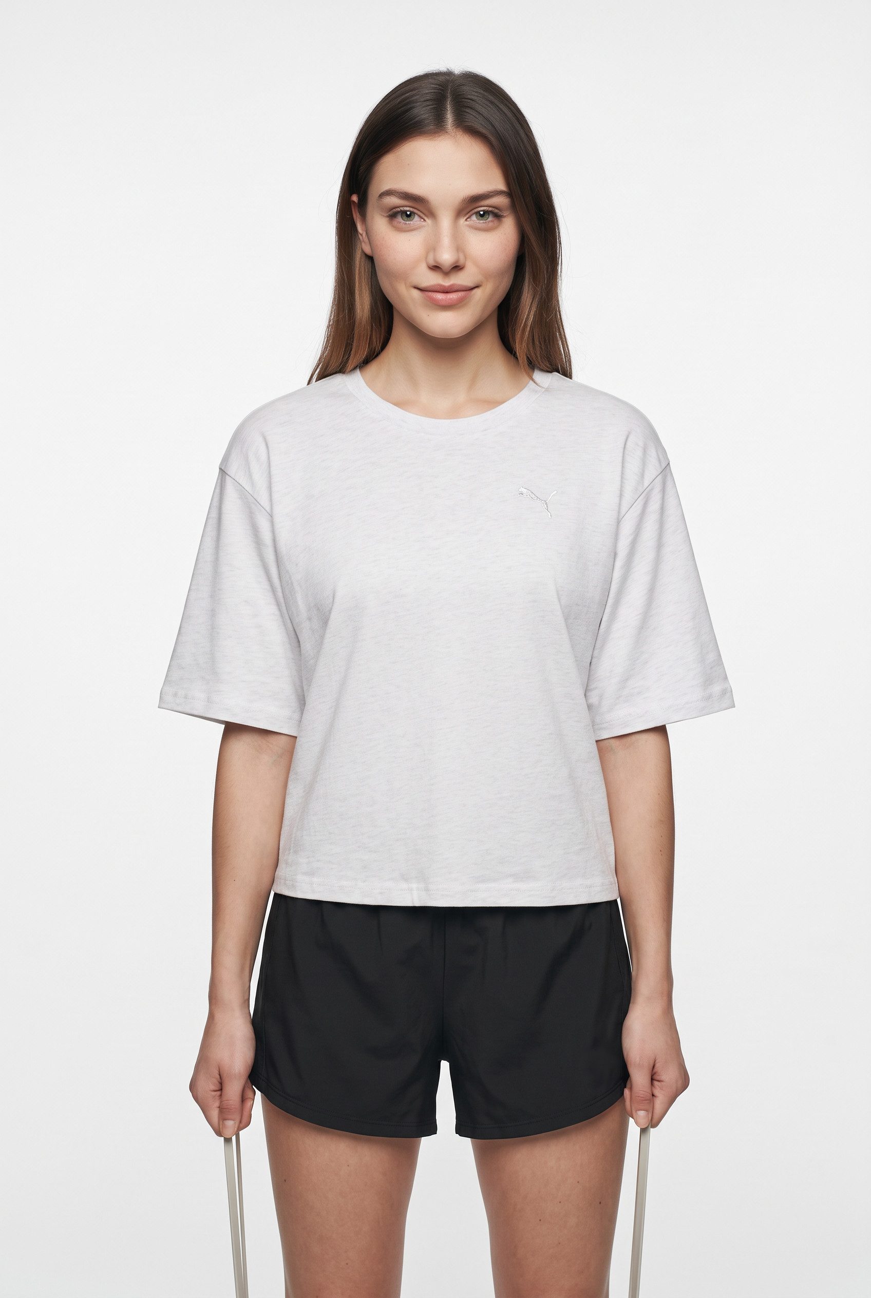 PUMA T-Shirt CLASS RELAXED GRAPHIC TEE mit kurzem Schnitt, Kurzarmdesign, unifarbenes Design, Relaxed Fit