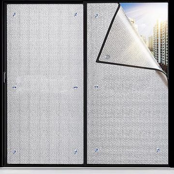 Fensterfolie Reflektierende Aluminiumfolie, UE Stock, Wärmeisolierung 95x145cm