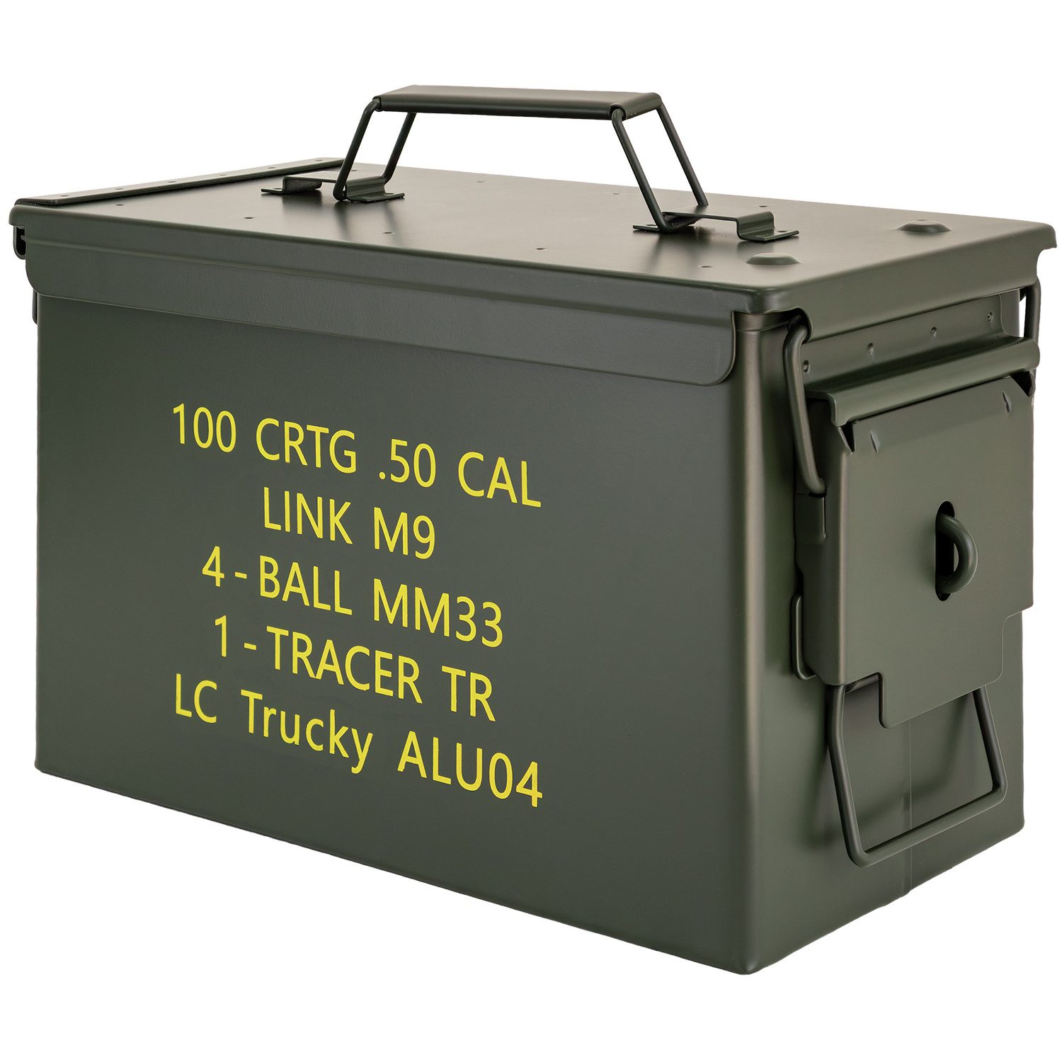 Aufbewahrungsbox Munitionsbox Box Metallkiste Metallbox Ammo Box 31 x 16 x 19 cm Grün