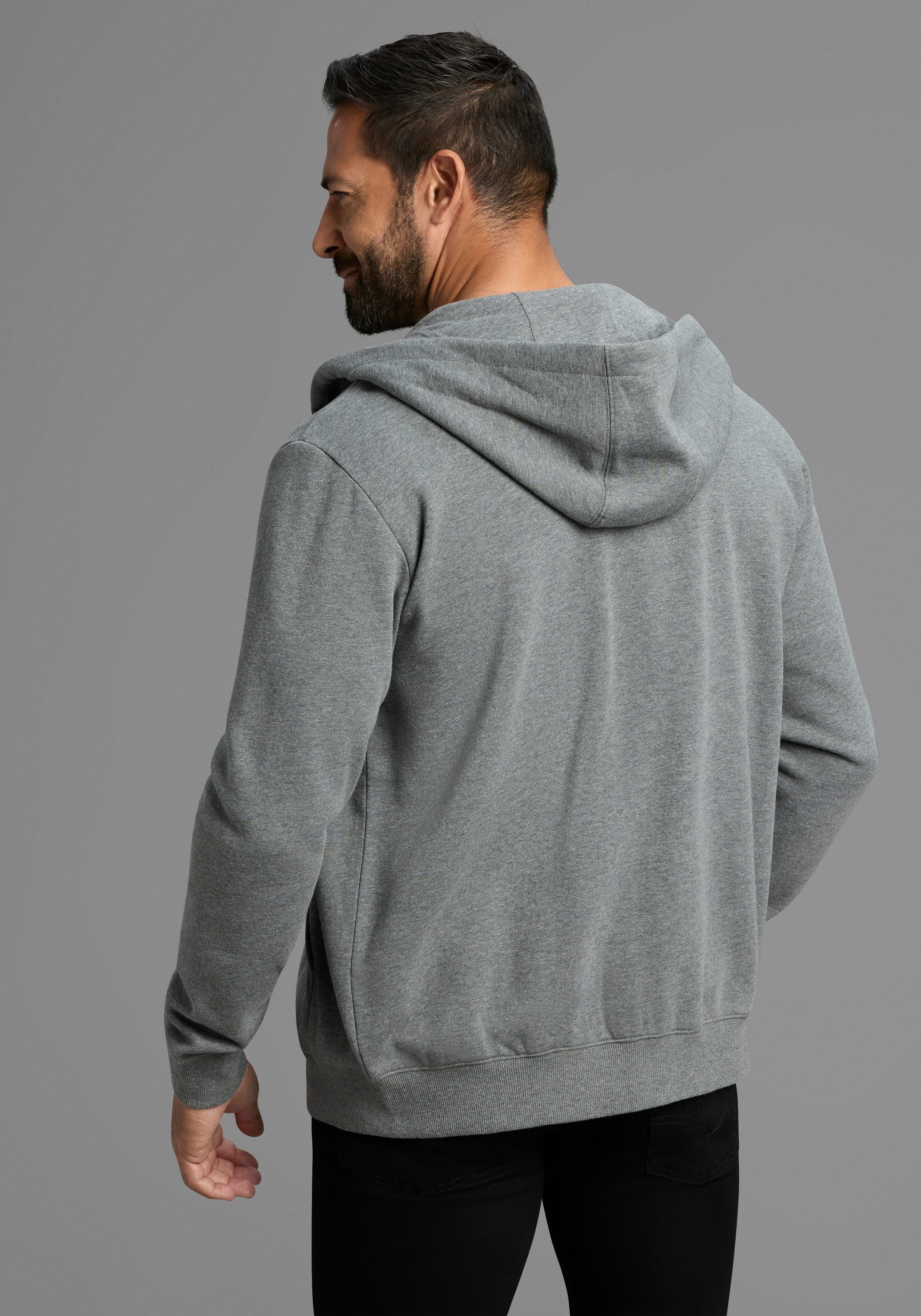 Man's World Kapuzensweatjacke mit Taschen günstig online kaufen