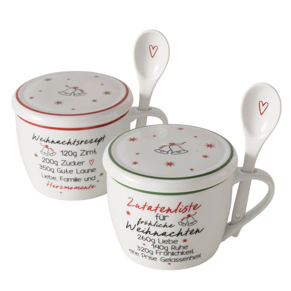 BOLTZE GRUPPE GmbH Tasse Jumbobecher Zutaten, Porzellan