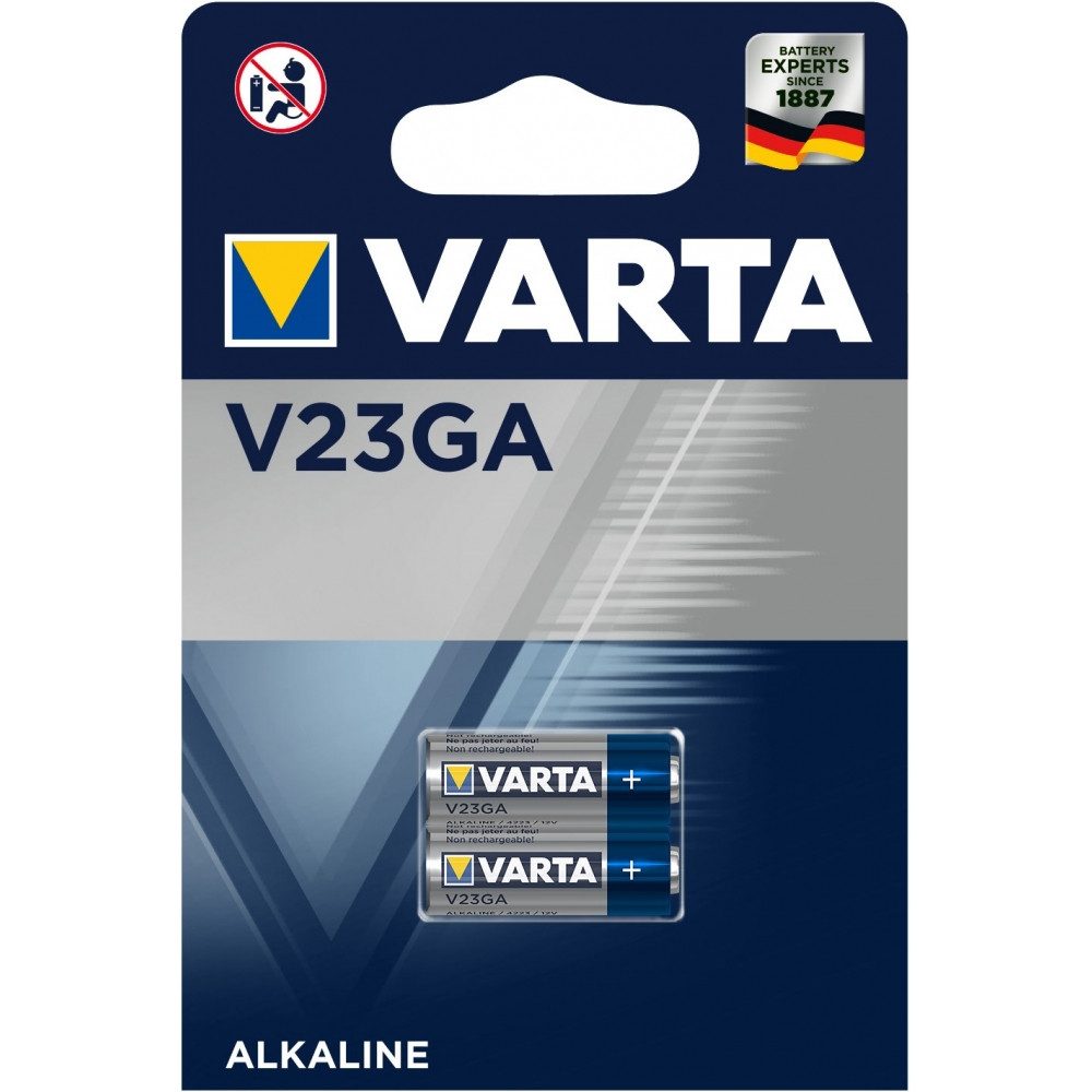 Varta V23GA Knopfzelle 2er Blister für kleine Geräte. Knopfzelle