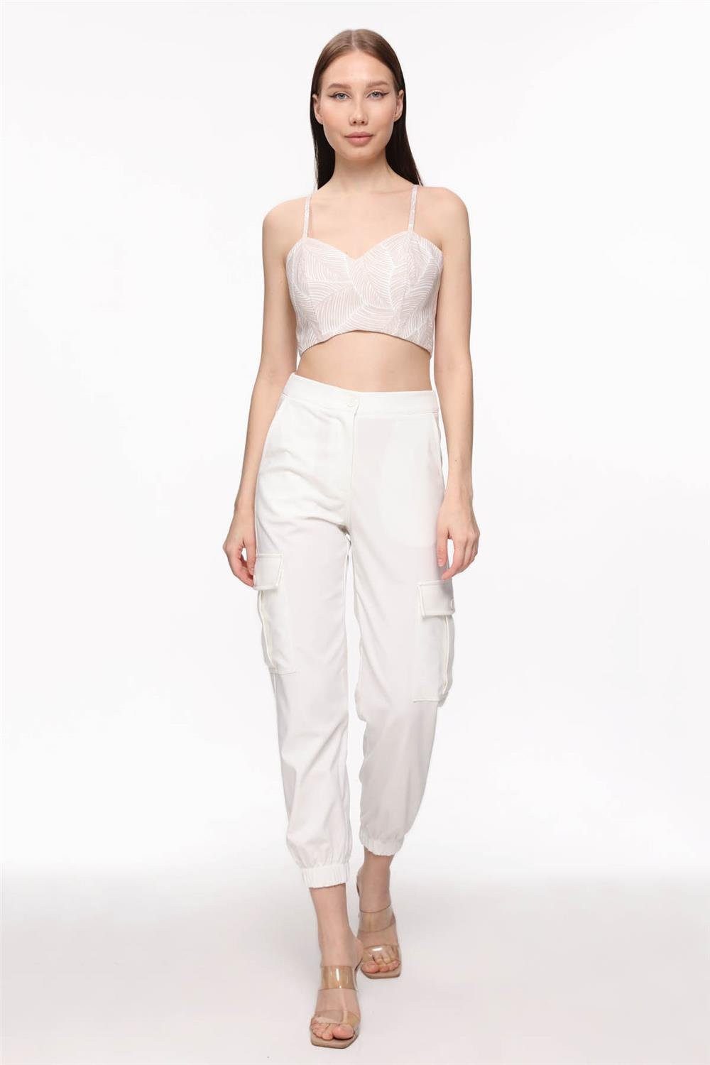 Chinohose Fracht Taschen Hose