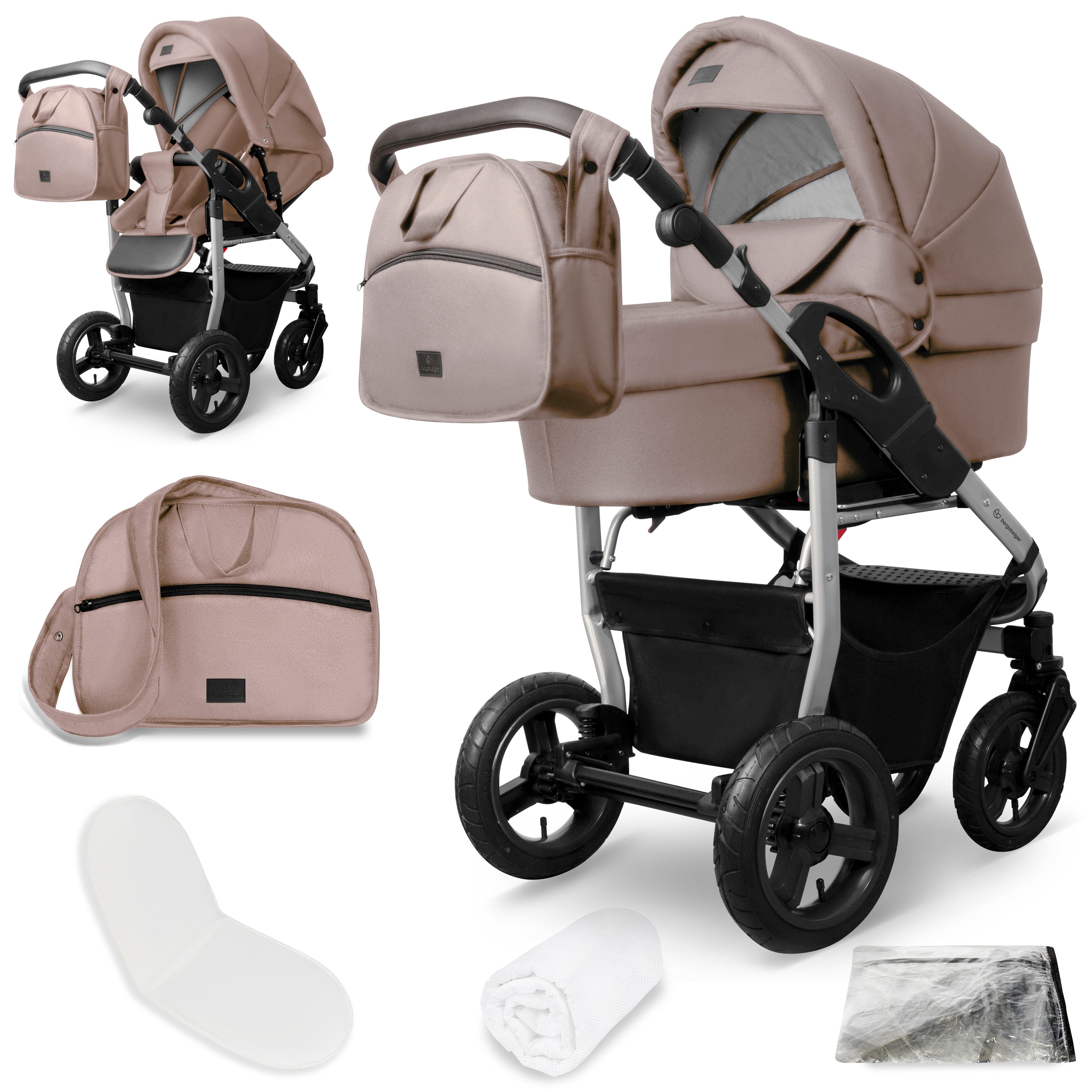 Kombi-Kinderwagen Babywagen Capri 3in1, Kombikinderwagen Komplettset