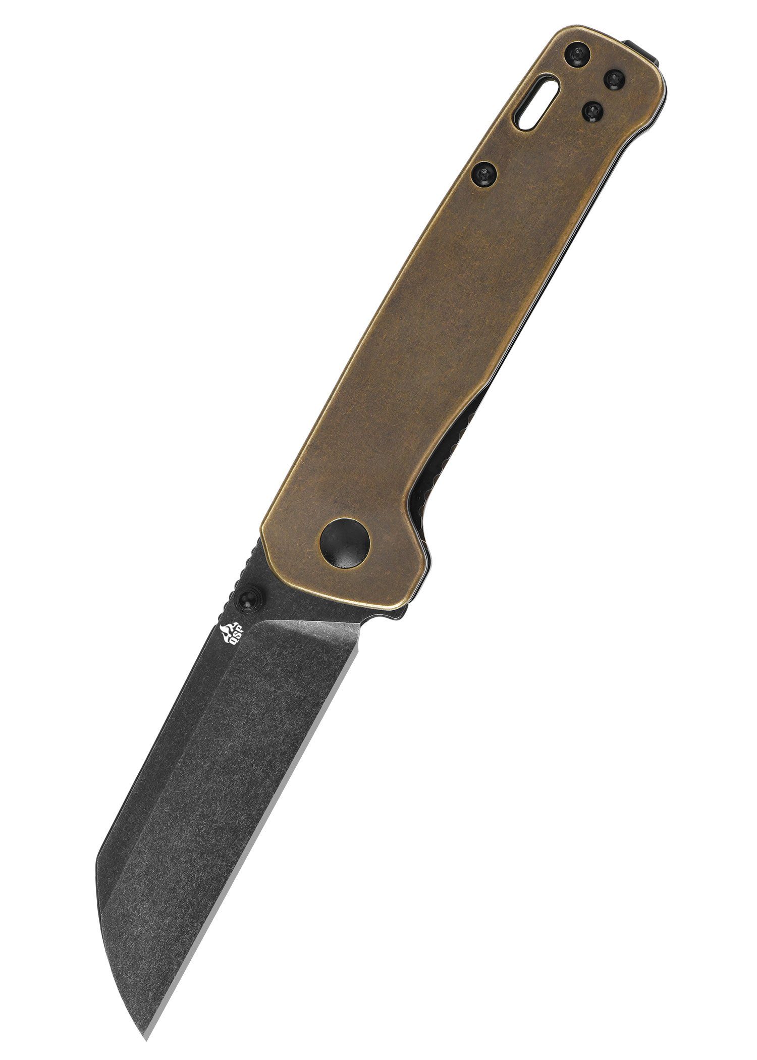 Battle Merchant Taschenmesser QSP Penguin Einhandmesser mit D2 (1 Stahl St) und Messinggriff