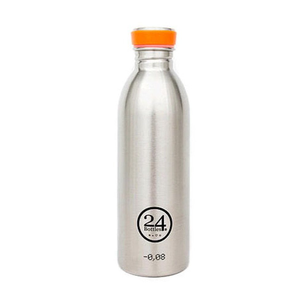 24 Bottles Trinkflasche Trinkflasche 0,5l Urban Bottle Edelstahl, Trinkflasche, Ø6,5cm, Edelstahl 18-8, silber