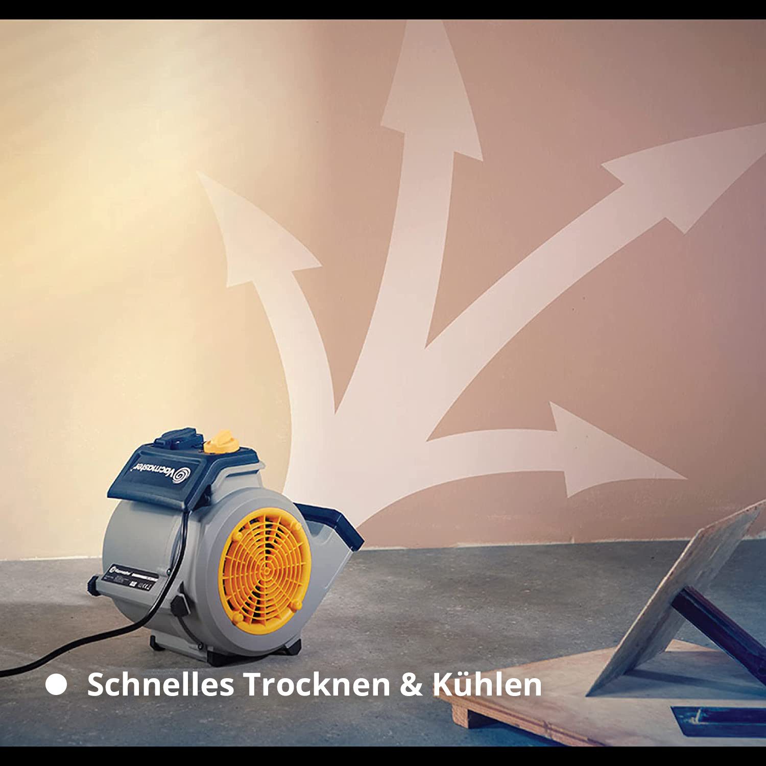 Vacmaster Elektro-Gebläse Air Mover Gebläse mit 3 Geschwindigkeitsstufen, Teppich-Trockner, Leise Tischventilatoren, fur Kühlung, Lüftung, Trocknung, 124W – Bild 3 von 5