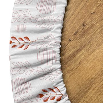 Abakuhaus Tischdecke Rundum-elastische Stofftischdecke, Pastell Weiche Luken und Blätter Kunst