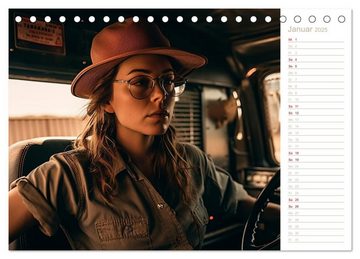 CALVENDO Wandkalender Truckerinnen (Tischkalender 2025 DIN A5 quer), CALVENDO Monatskalender