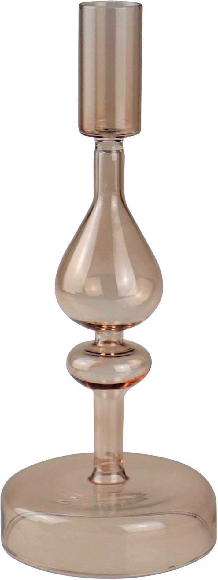 Leonique Jenelle Glas, Kerzenleuchter Stabkerzenhalter ca. (Set, aus 2 St), 24 Höhe cm