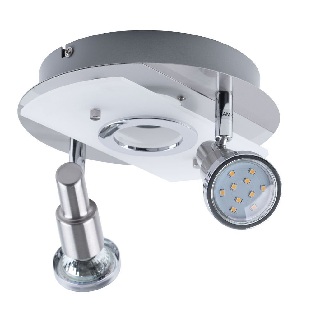 Briloner LED Deckenspot, Flurlampe LED satiniert Deckenleuchte Leuchtmittel Deckenlampe Glas inklusive, Warmweiß, Leuchten schwenkbar