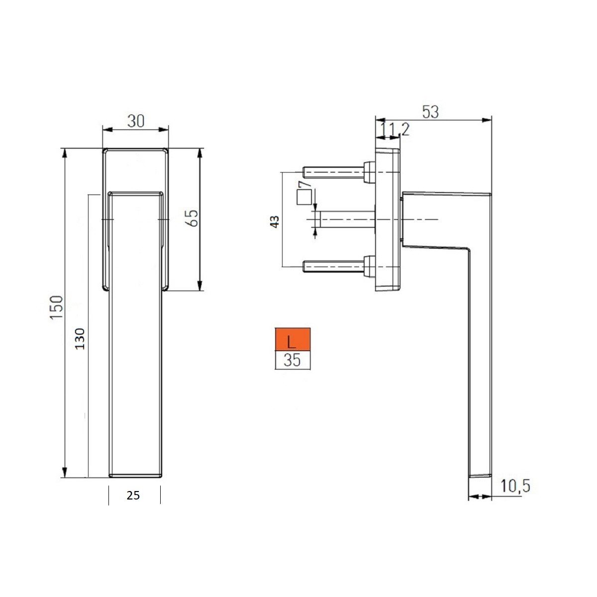 MS Beschläge Fenstergriff Aluminium Fenstergriff moderner günstig online kaufen