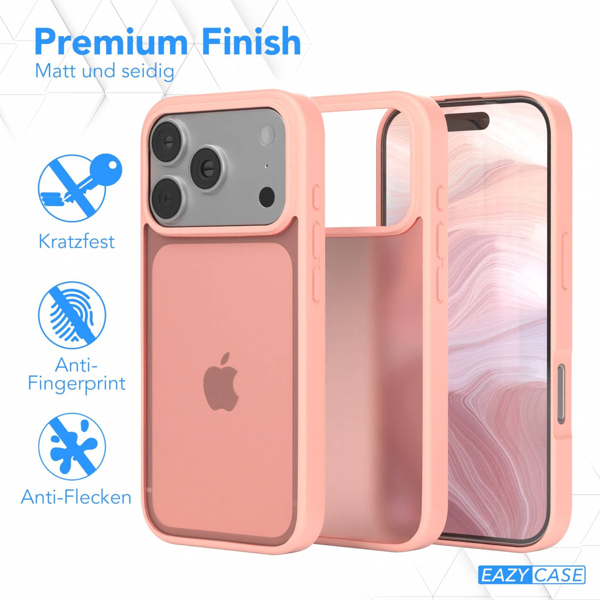 EAZY CASE Handyhülle Outdoor Case für Apple iPhone 17 Pro 6,3 Zoll, Schutzhülle Outdoor Case robust stoßfest Back Cover helles Pink – Bild 5 von 5