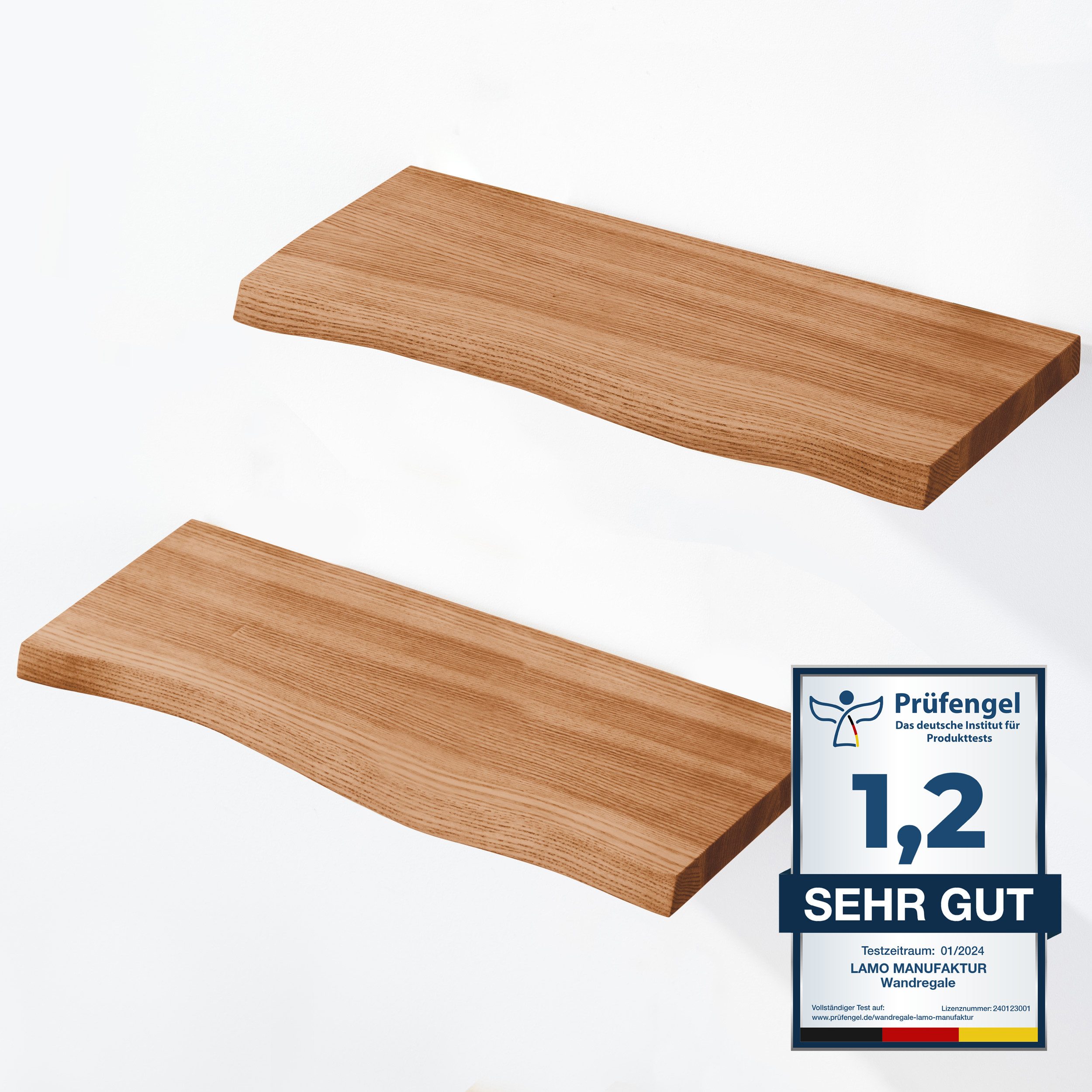 LAMO Manufaktur Wandregal LAMO Manufaktur 2 Stück Wandregal aus Holz 2x 42c günstig online kaufen
