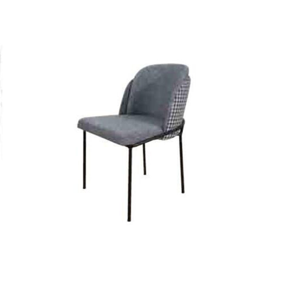 JVmoebel Stuhl Originaler grauer Stuhl auf Edelstahlbeinen für Ihr Esszimmer Neues, Made In Europe