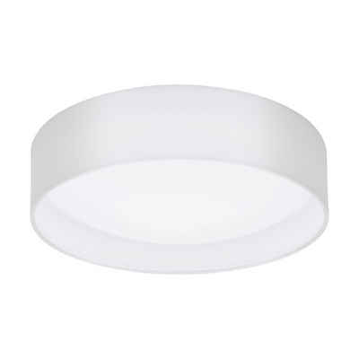 EGLO LED Deckenleuchte Pasteri, Leuchtmittel inklusive, Textil Deckenleuchte, Wohnzimmerlampe, Lampe, Weiß, Ø: 32 cm