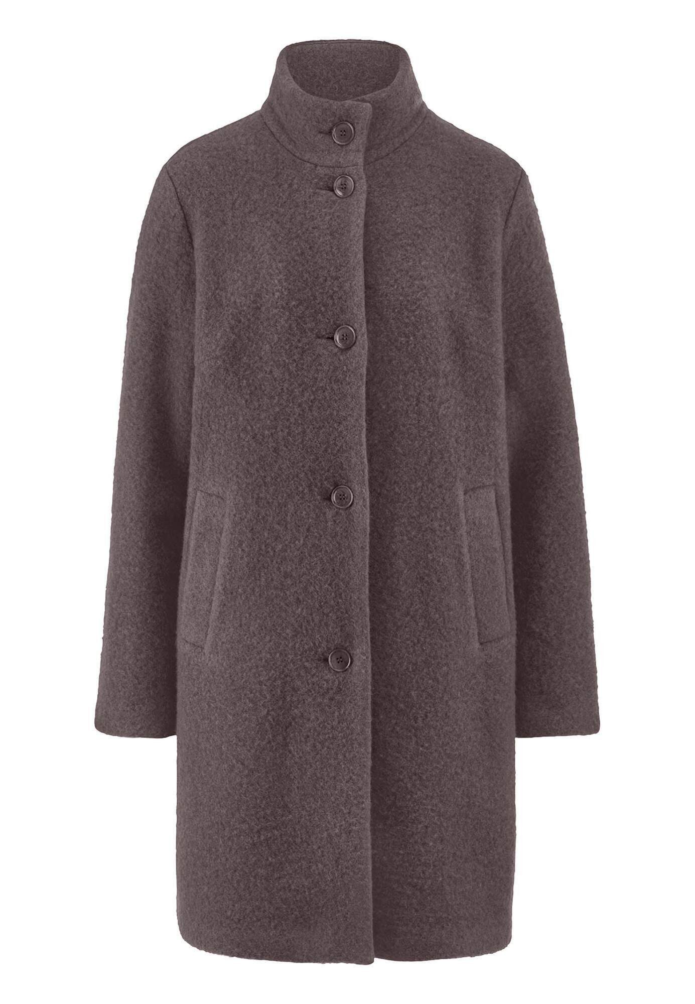 Hessnatur Wollmantel Regular aus reiner Bio-Merinowolle (1-tlg)