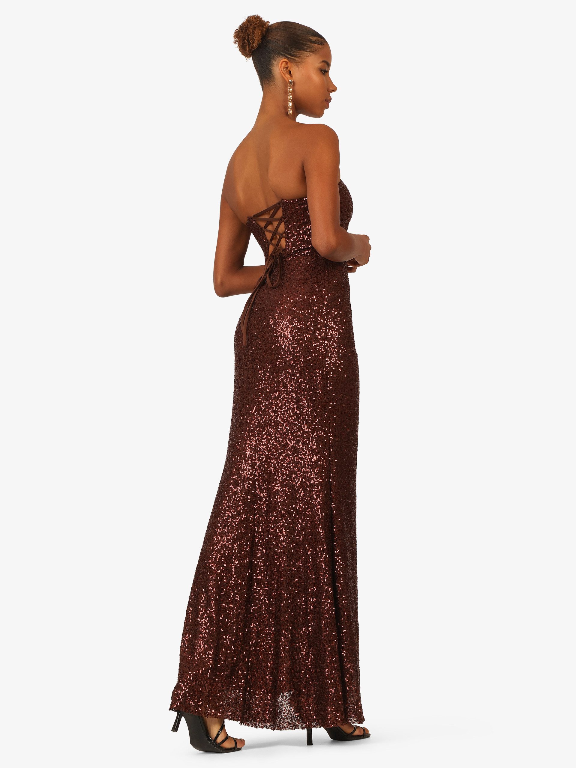 Kraimod Abendkleid mit Schnürung und Beinschlitz