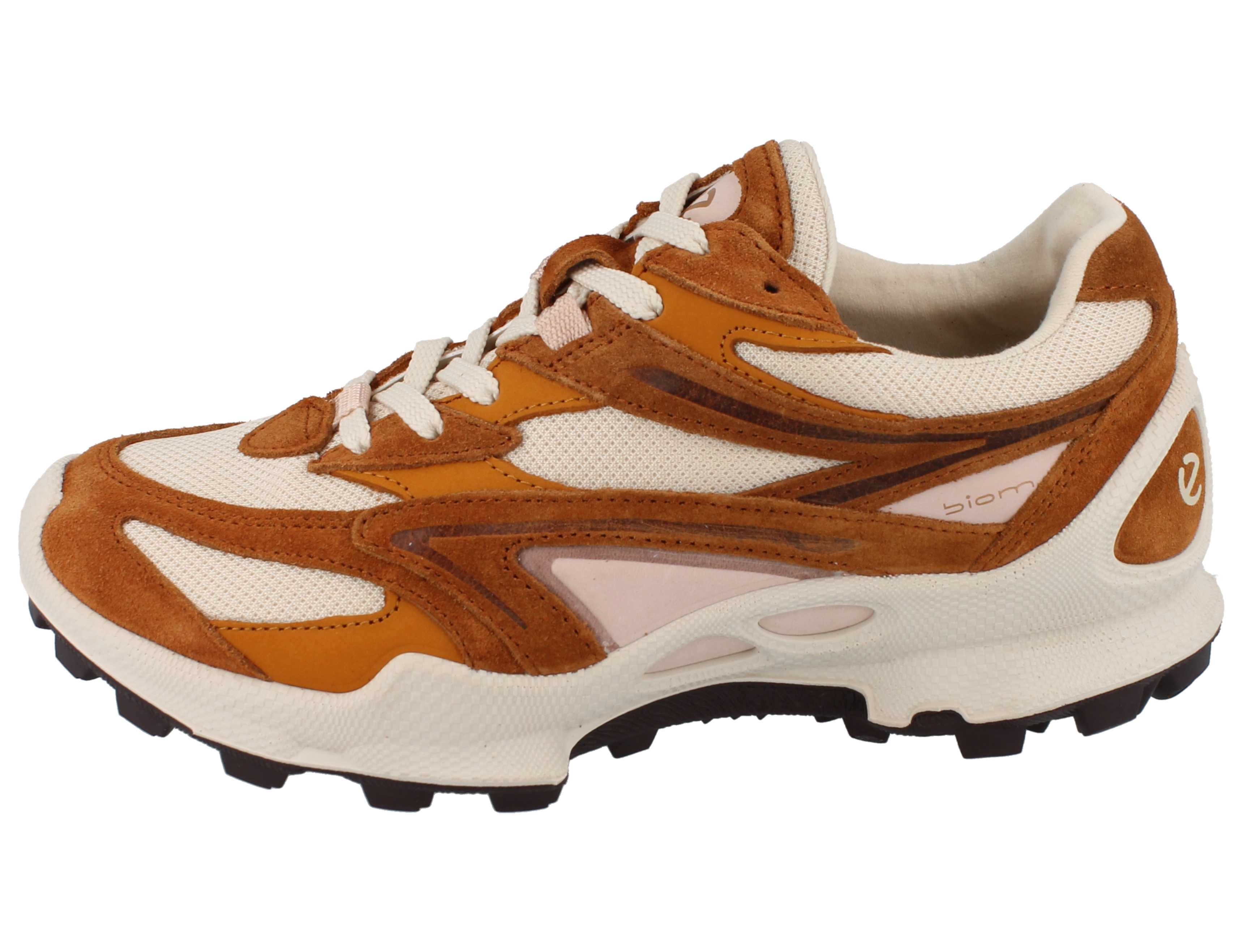 Ecco ECCO Biom C-Trail Retro Damen Schnürschuhe beige honey Leder - Größe: Schnürschuh Wechselfußbett