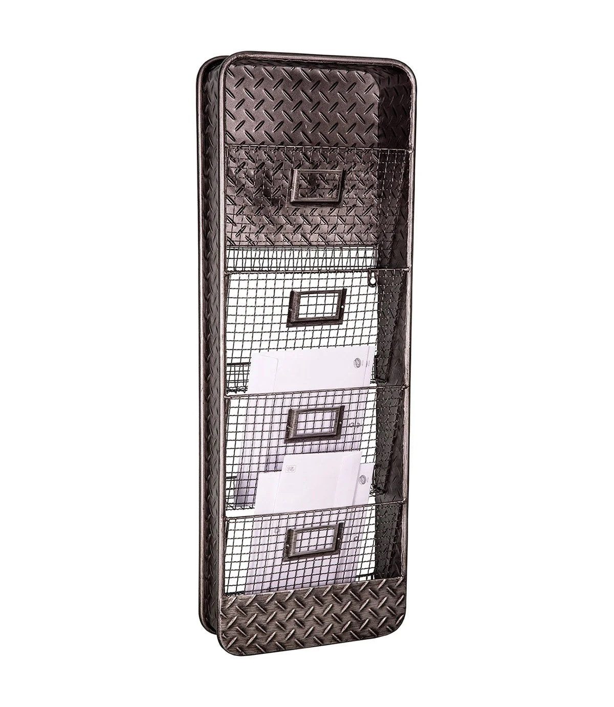 Chic Antique Aktenregal Antic Line Magazinhalter aus Metall H76cm / B24cm / günstig online kaufen