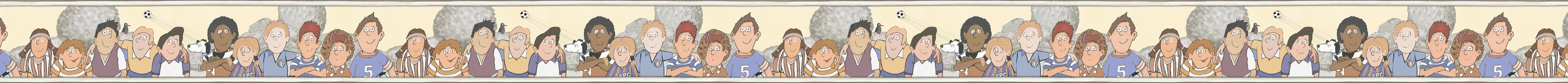 Marburg Bordüre Gelb, Comic, moderne Tapete für Wohnzimmer Schlafzimmer Küche