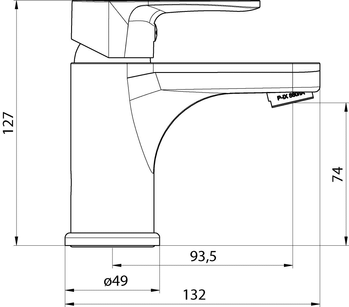 Perry Wasserspar-Mischdüse, Chrom, 797337 Hochdruck, Waschtischarmatur Standmontage, aquaSu