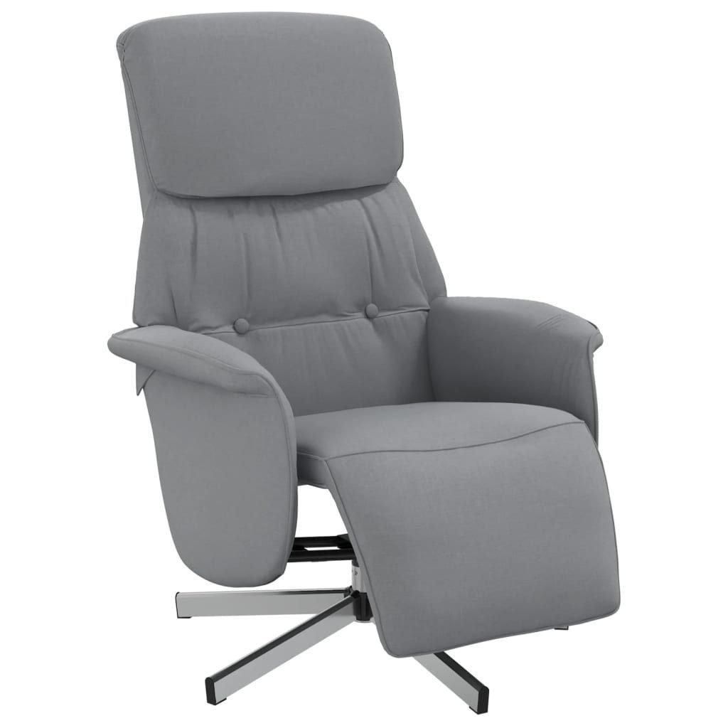 vidaXL Sessel Relaxsessel mit Fußteil Hellgrau günstig online kaufen