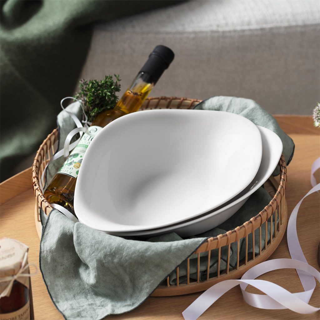 Villeroy & Boch Geschirr-Set Vapiano Schalen-Trio 6-teilig (6-tlg), 2 Personen, Porzellan, Premium Porcelain, mikrow.- & spülm.sicher, Made in Germany