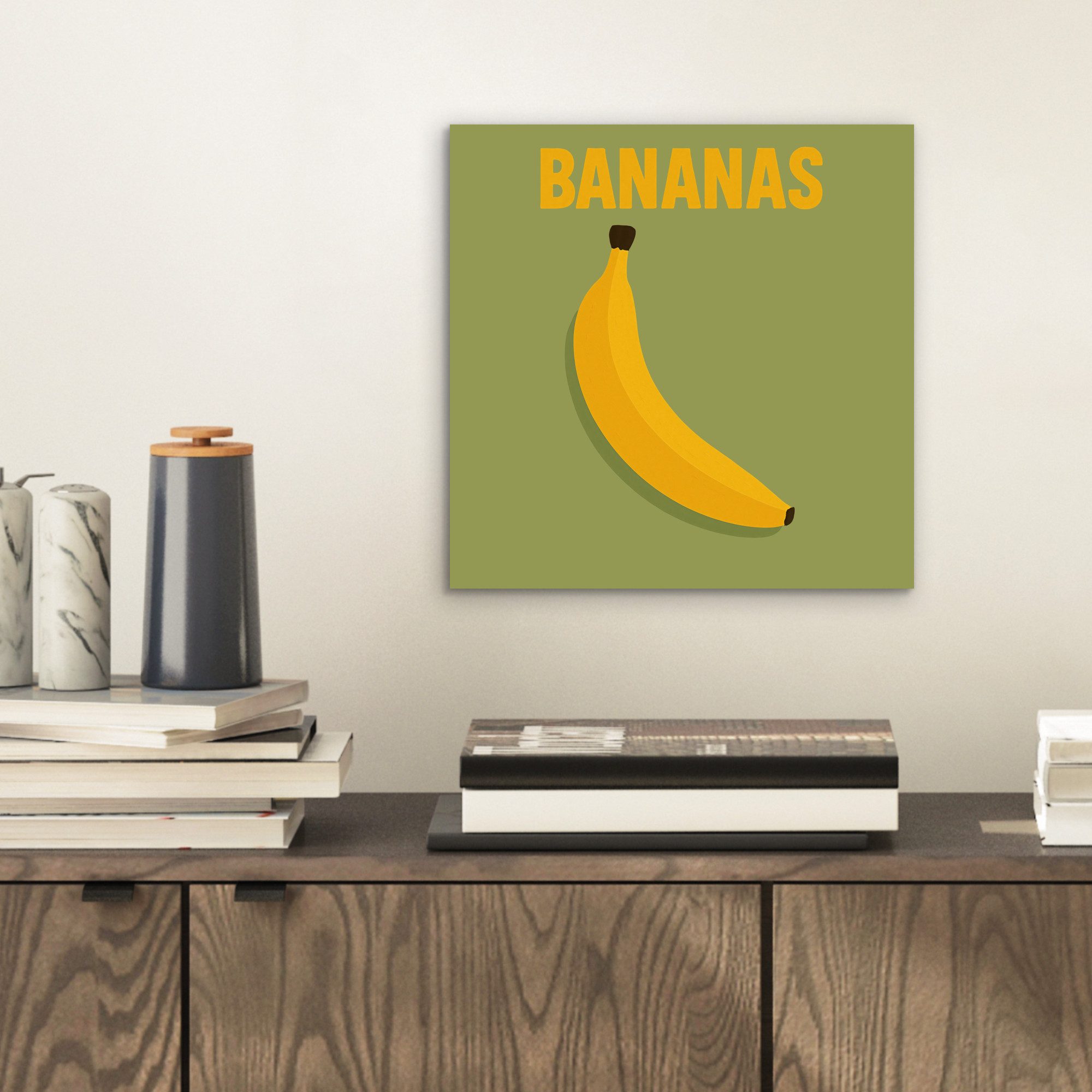 MuchoWow Metallbild Banane - Minimalistisch - günstig online kaufen