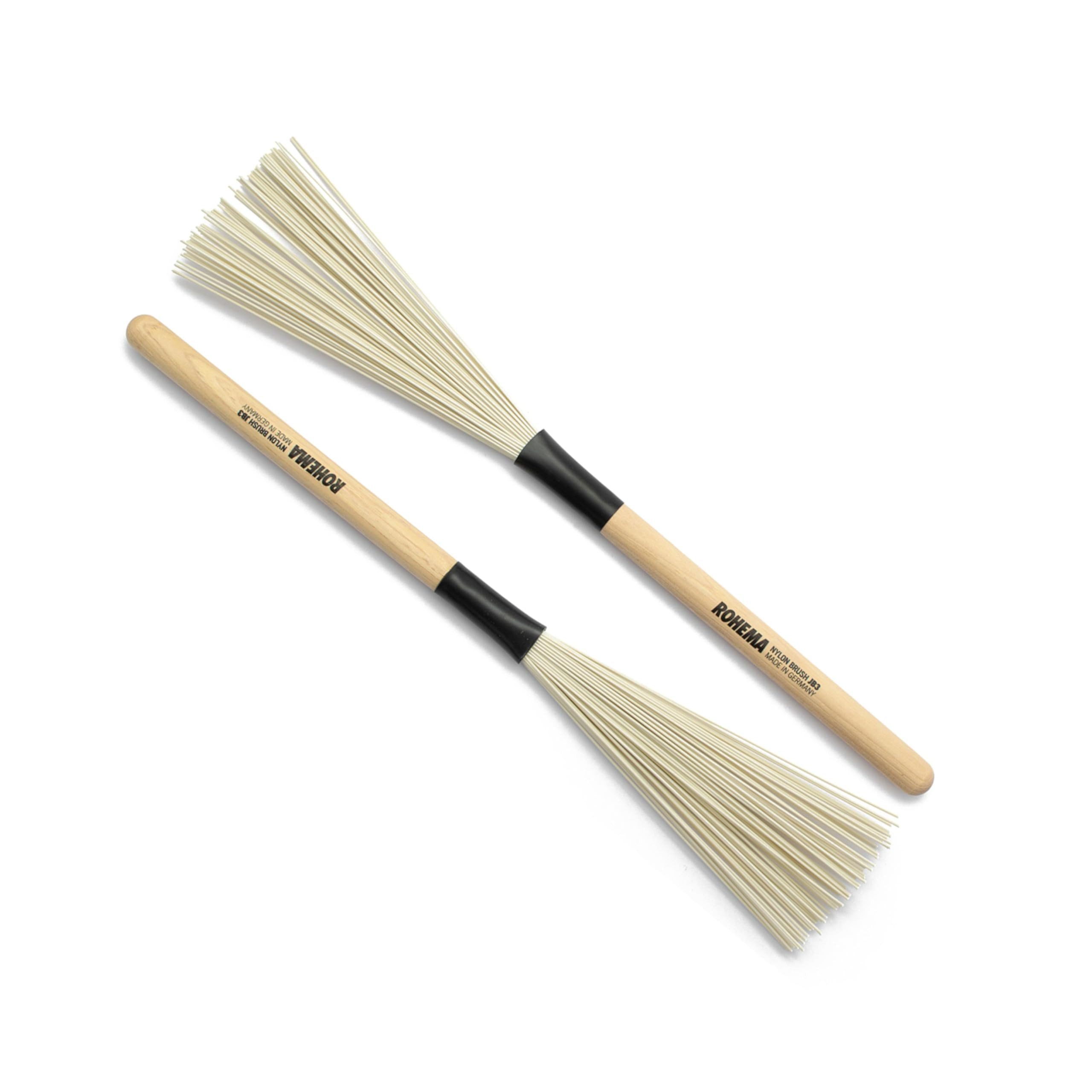Rohema Jazzbesen (Jazzbesen JB 3 Nylonbesen Holzgriff, Sticks, Beater und Mallets, Jazz Besen), Jazzbesen JB 3, Nylonbesen, Holzgriff - Jazz Besen