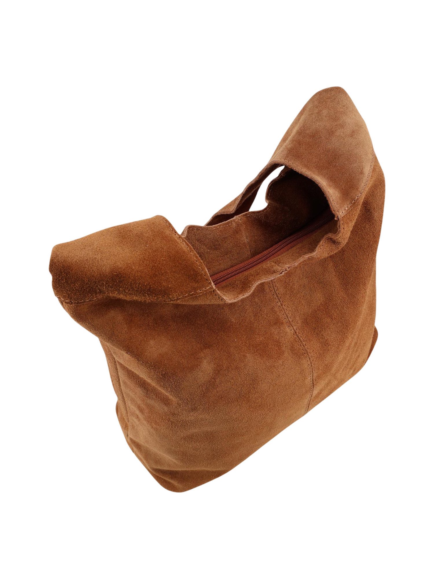 BRISE TASCHE Schultertasche Wildleder Shopper – große Damen Schultertasche, Veloursleder Tasche (Einzeln, 1x Wildleder Umhängetasche), Echtleder Wildleder Verstellbarer Schulterriemen Zeitloses Design