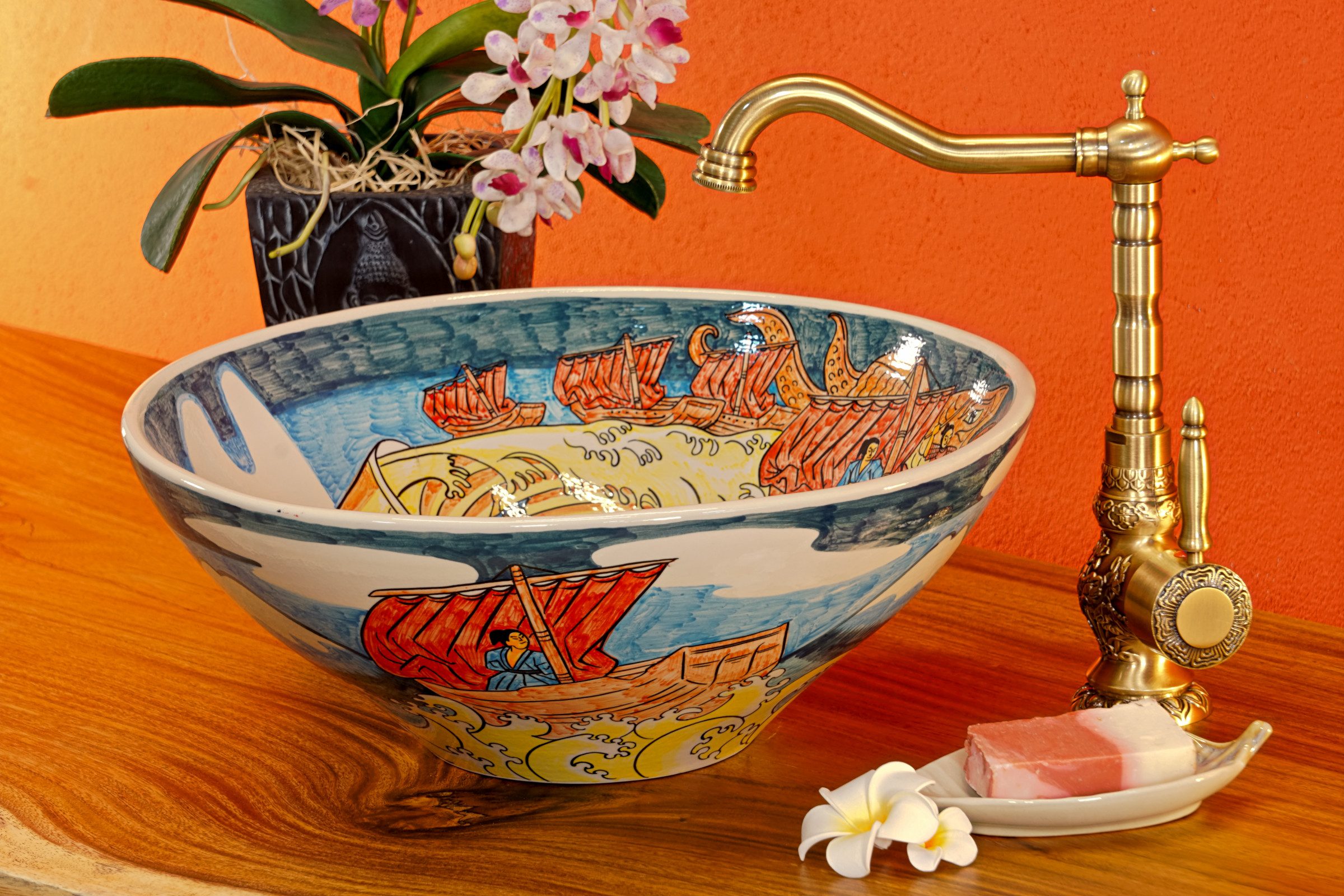 Kinaree Aufsatzwaschbecken Keramik Раковини OKINAWA II