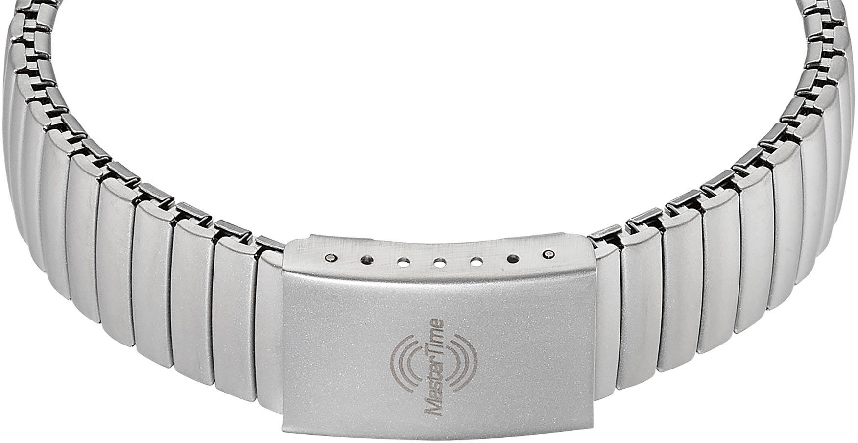 MASTER TIME Funkuhr Super Power MTLA-10821-32M, Armbanduhr, Quarzuhr, Damenuhr, Datum, Leuchtzeiger, Flexband