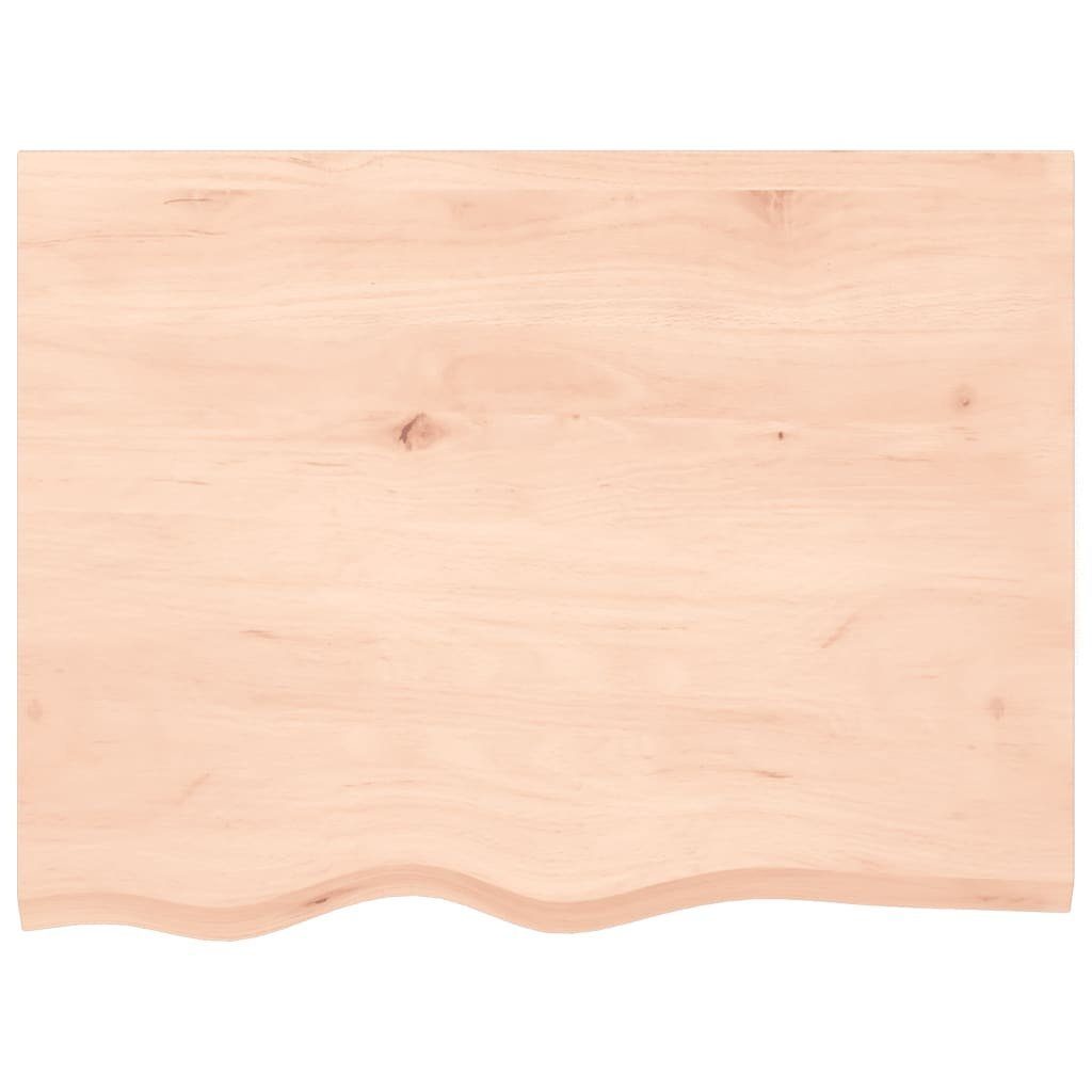 furnicato Tischplatte 80x60x(2-4) cm Massivholz Unbehandelt Eiche