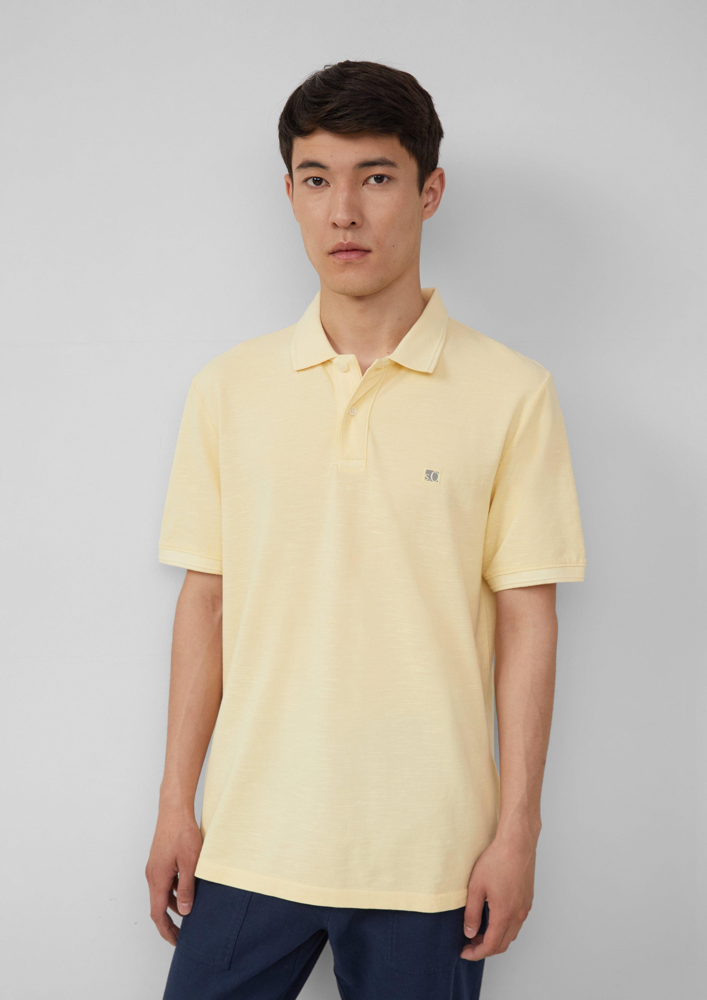 s.Oliver Kurzarmshirt Poloshirt mit kleinem Labelpatch günstig online kaufen