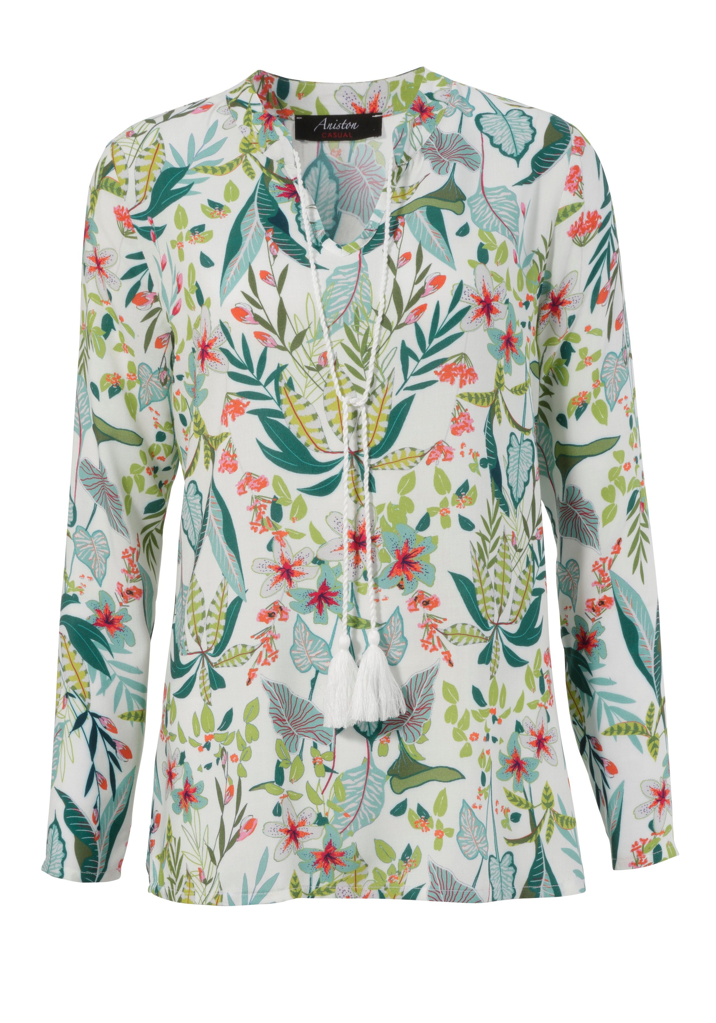 Aniston CASUAL Schlupfbluse mit Blüten und Blättern bedruckt. € 49,99
