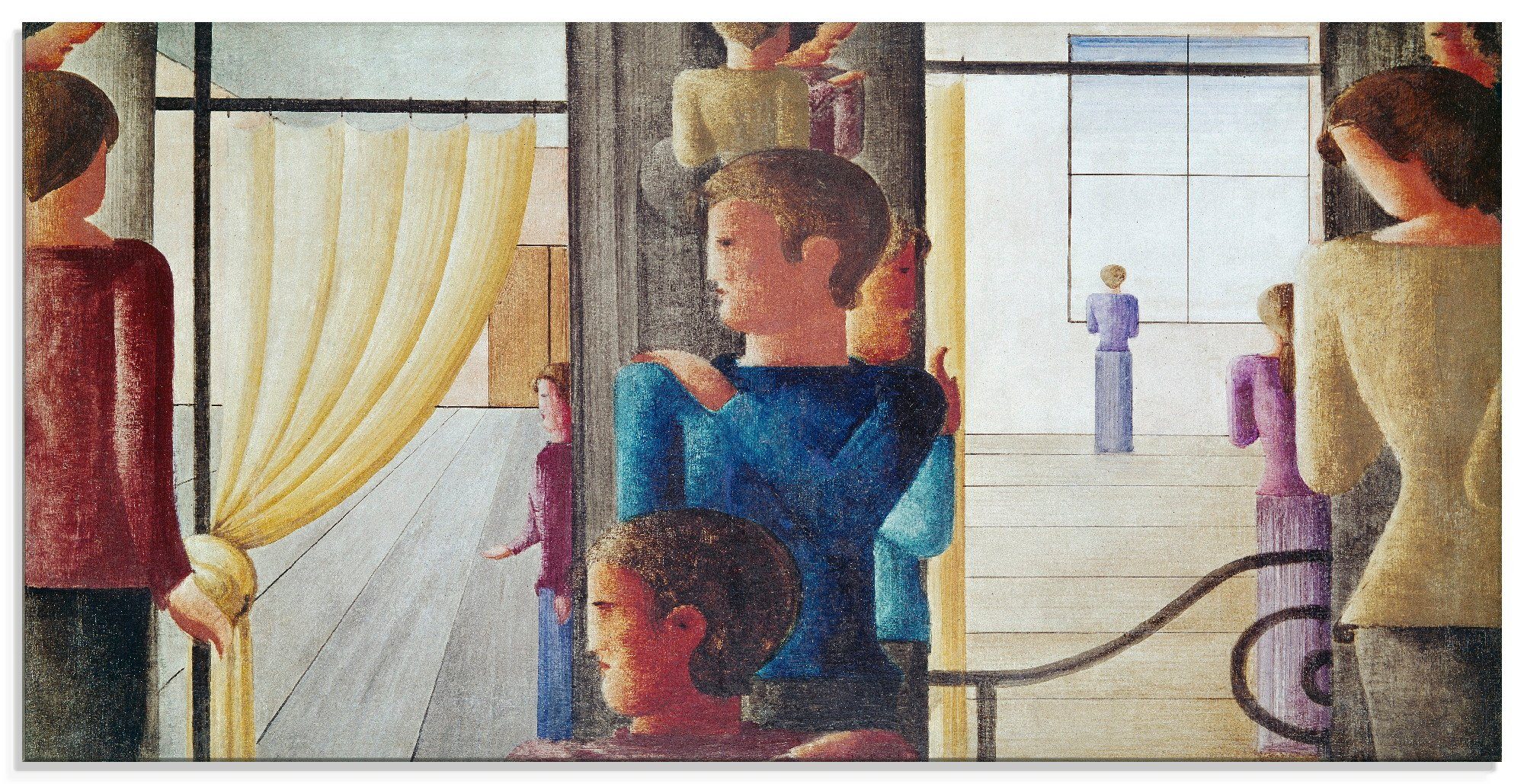 Artland Glasbild Zwölfergruppe mit Interieur. 1930, Gruppen & Familien (1 St), in verschiedenen Größen | Bilder