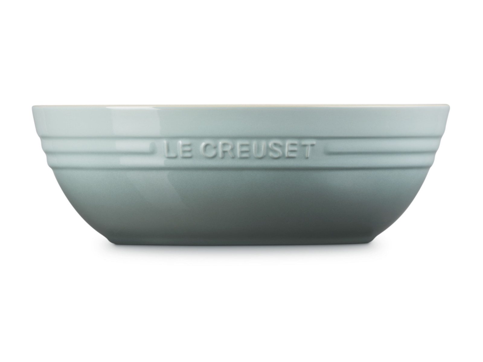 LE CREUSET Servierschale Servierschale rund sea salt 3,2l, Steinzeug, (Servierschalen)