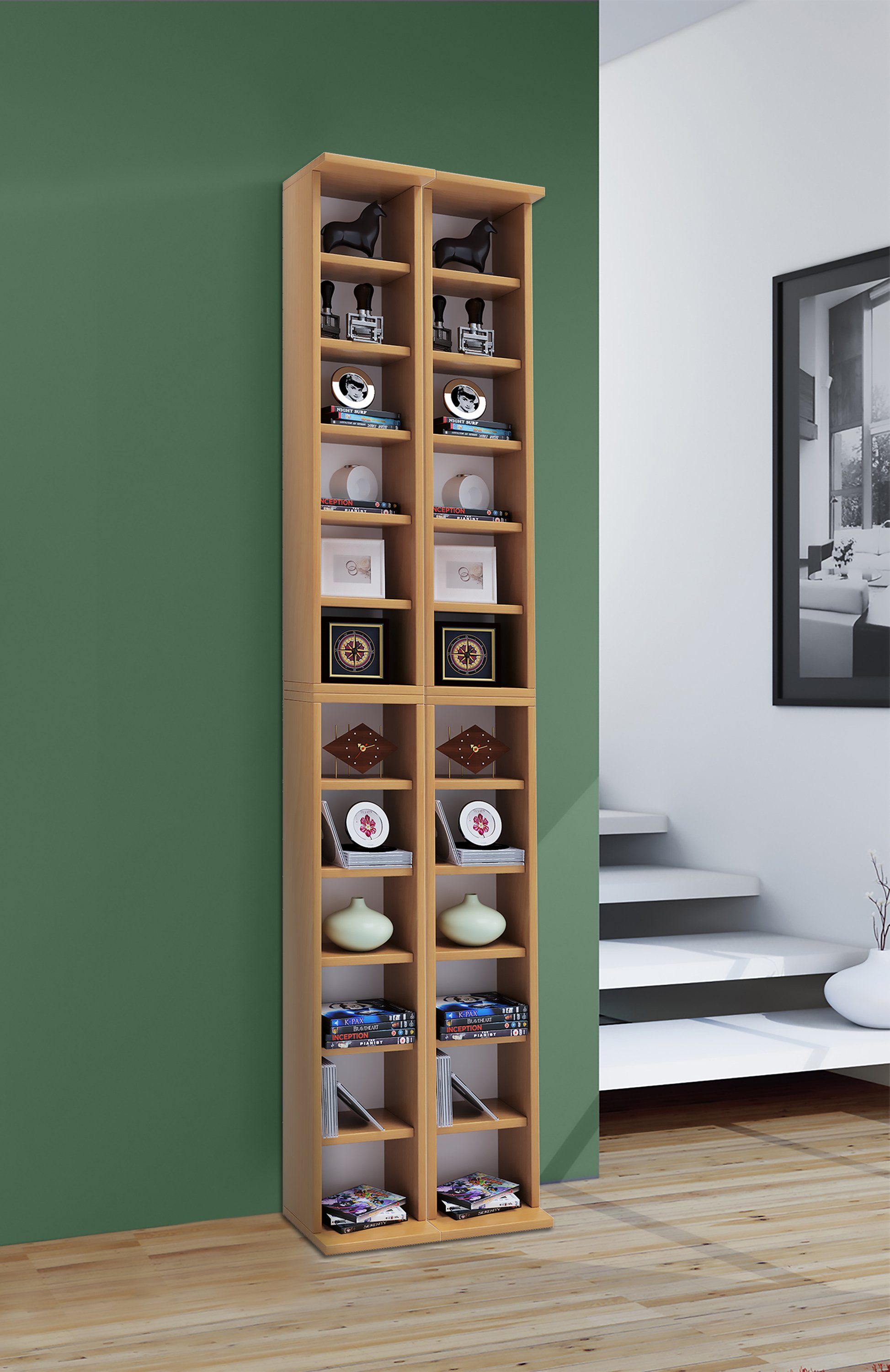 VCM CD-Regal Holz CD DVD Stand günstig online kaufen
