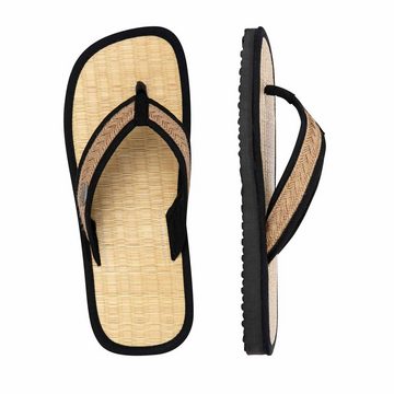 CINNEA PLAYA Sandale Zimtlatschen, handgefertigt, mit Binsen-Fußbett und Wellness-Zimtfüllung, gegen Hornhaut und Fußschweiß