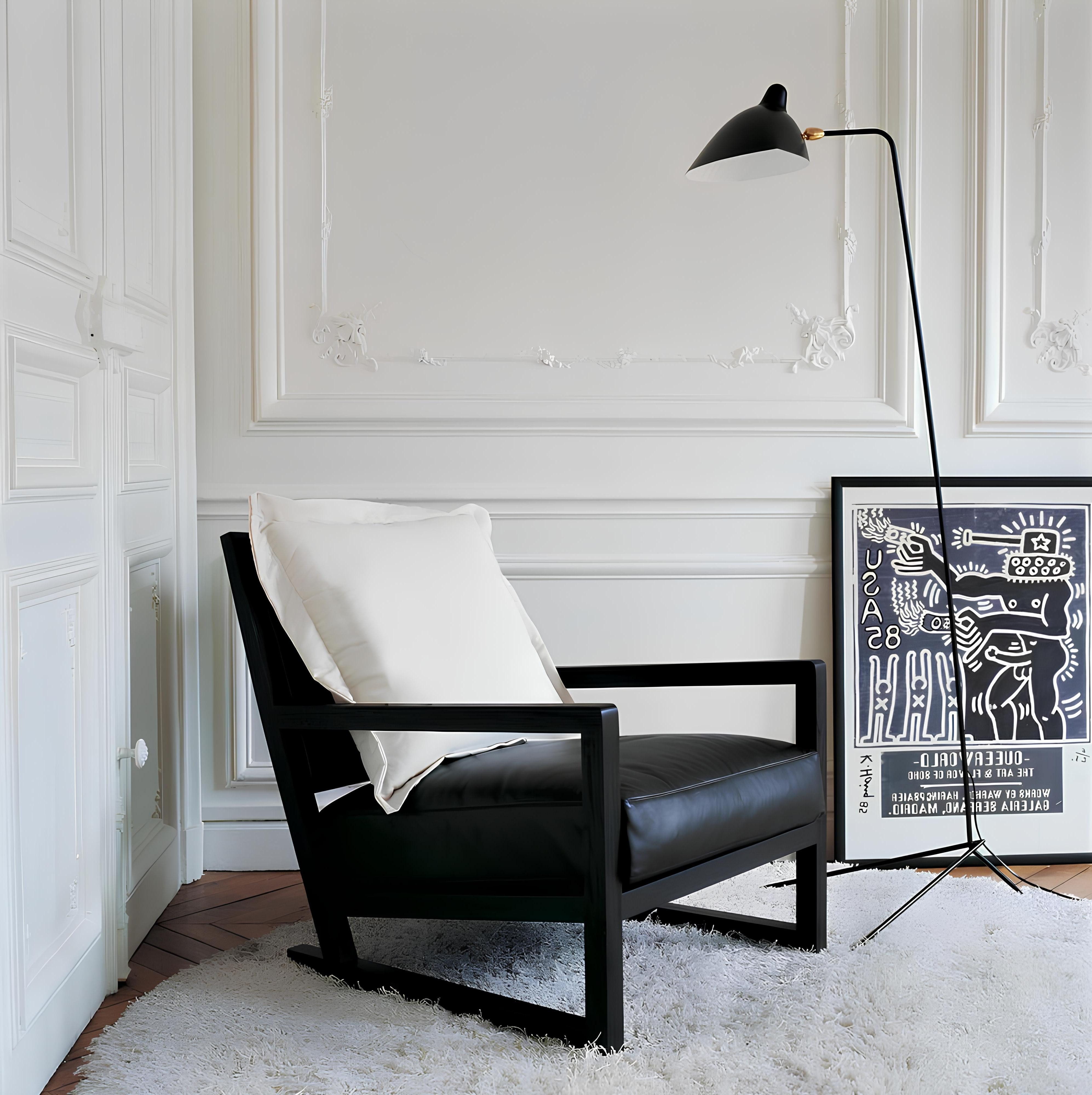 Xlmoebel Sessel Leder-Clubsessel in modernem Design mit Holzgestell (Sessel MBK-SD-C003), Hergestellt in Europa